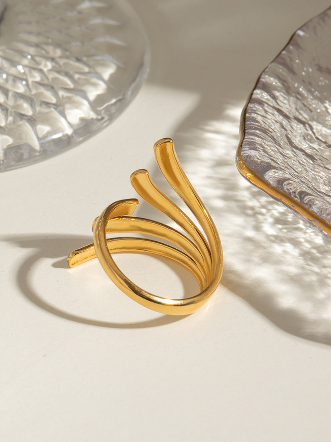 Wave Goodbye 18K Gold-Plated Ring