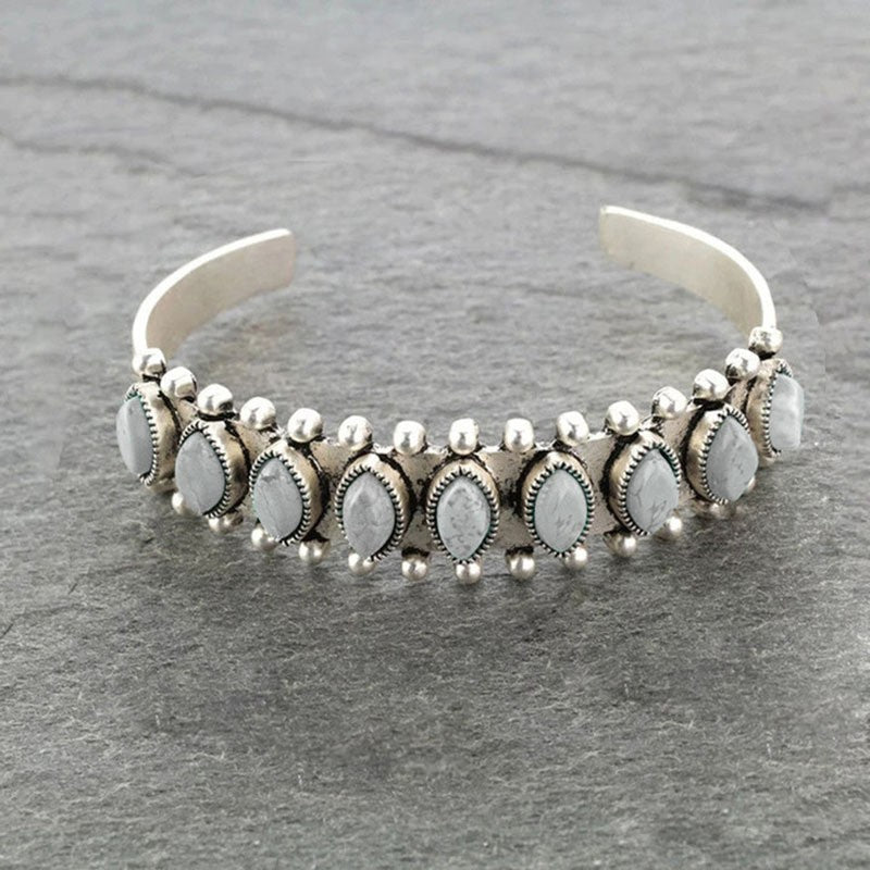 Faux Turquoise Cuff Bracelet