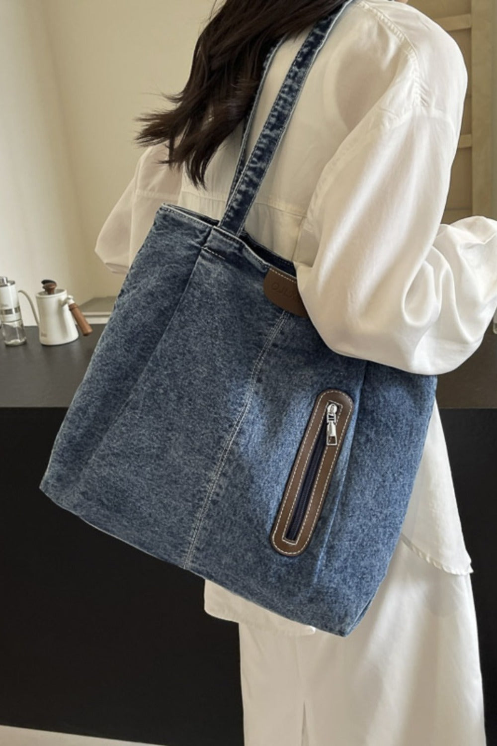 Everyday Denim Tote Bag