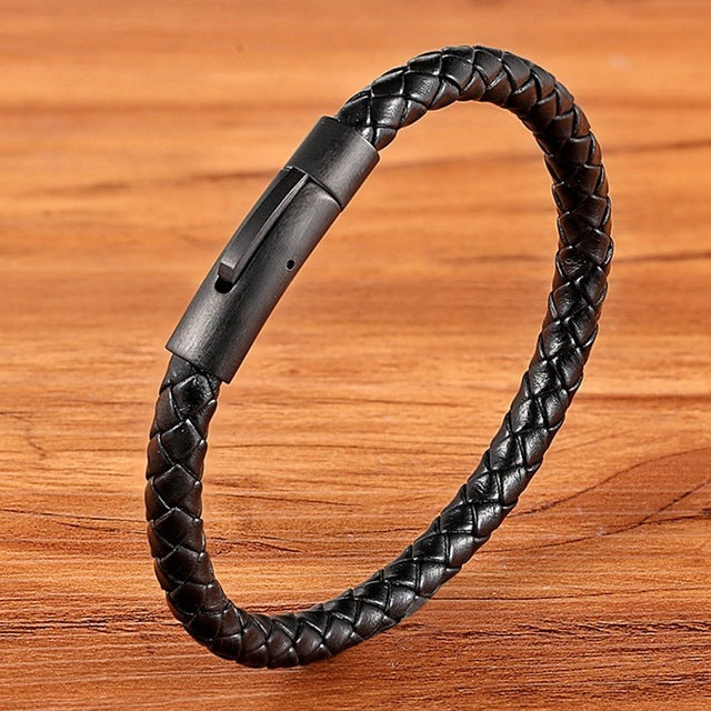 Classic Leather Woven Bracelet