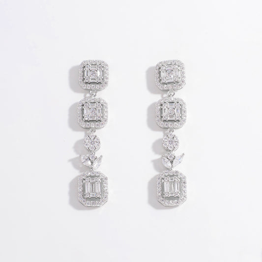 Prism Perfection Zircon Earrings S925
