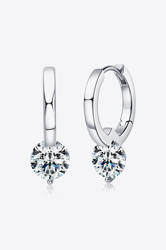 Sparkling 2K Moissanite Hoop Earrings