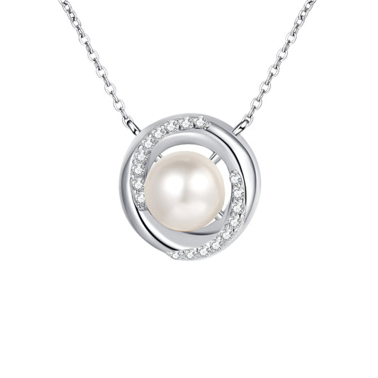 Celestial Pearl & Moissanite Necklace