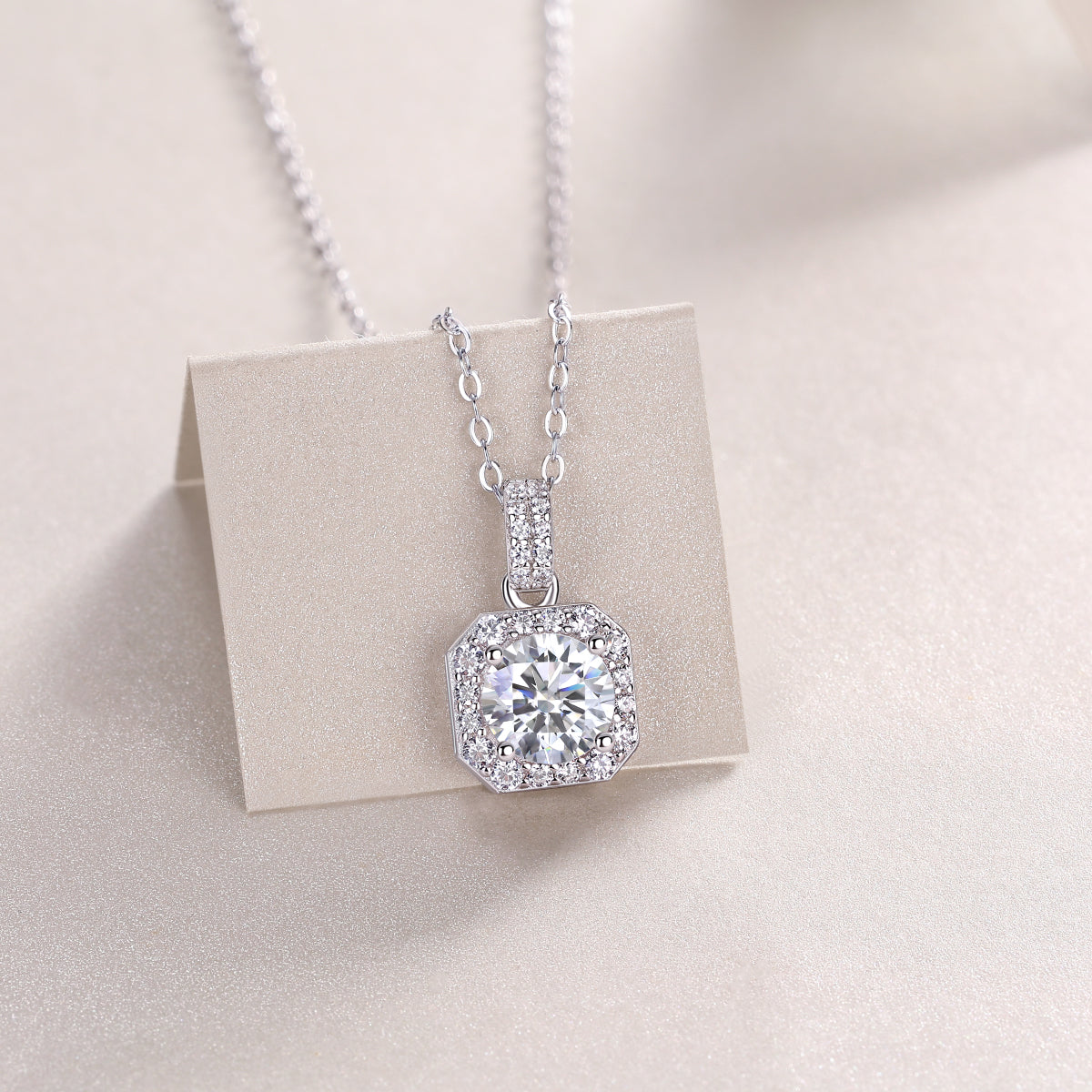 Morning Light 1K Moissanite Necklace