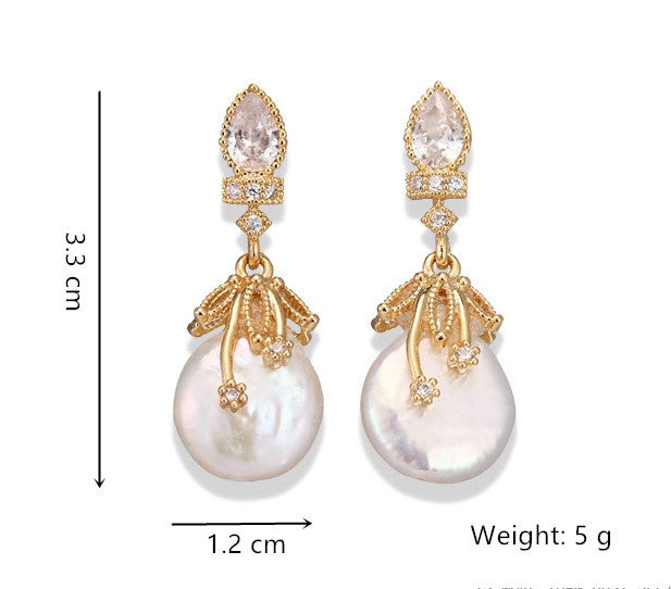 Baroque Authentic Freshwater Pearl Earrings