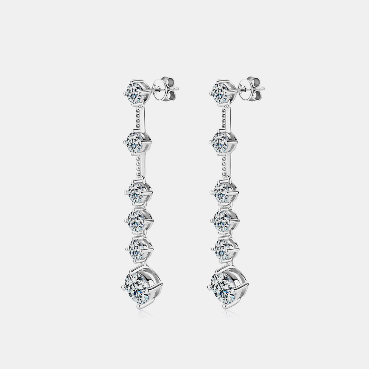 Cascade Falls Earrings 4K Moissanite 925 Sterling Silver