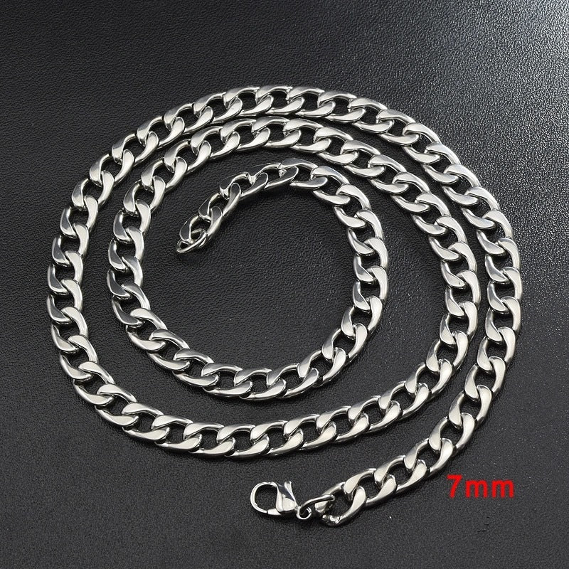 Classic Cuban Link Titanium Steel Necklace