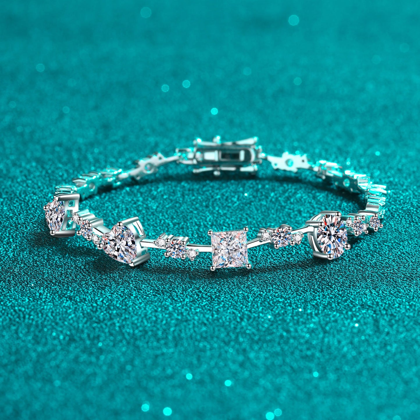 Serenity Shine Bracelet featuring Moissanite & 925 Sterling Silver