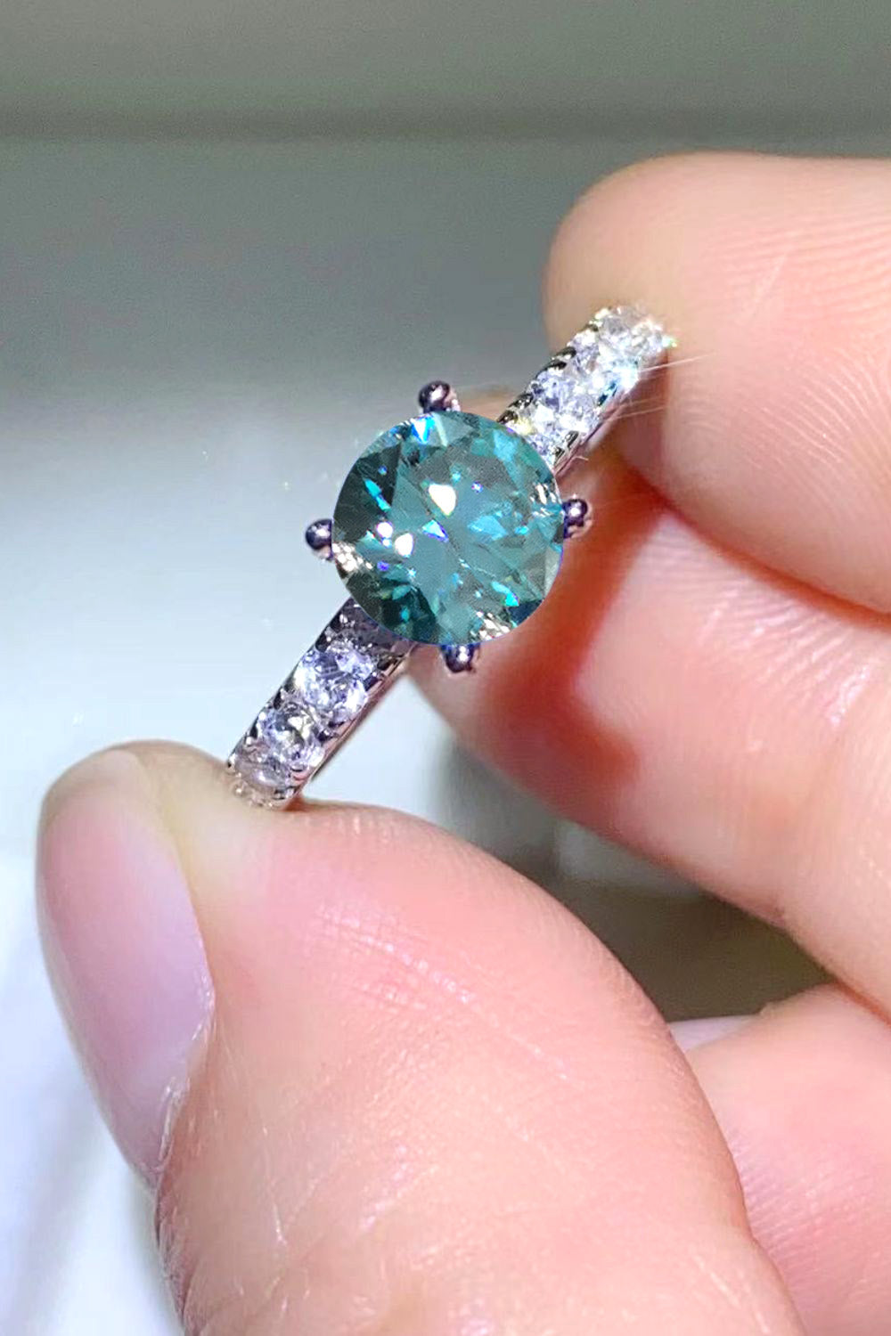 Skylight Royale 1K Moissanite Ring Zircon Accents