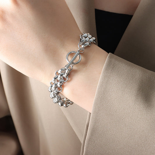 18K Gold-Plated Toggle Clasp Bracelet