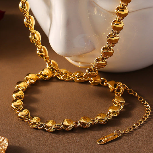 Fashion 18K Gold-Plated Titanium Steel Bracelet