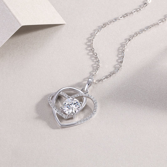 Twisted Hearts Moissanite Necklace