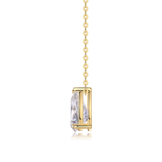 Crescent Glow Pear Shaped Pendant Necklace