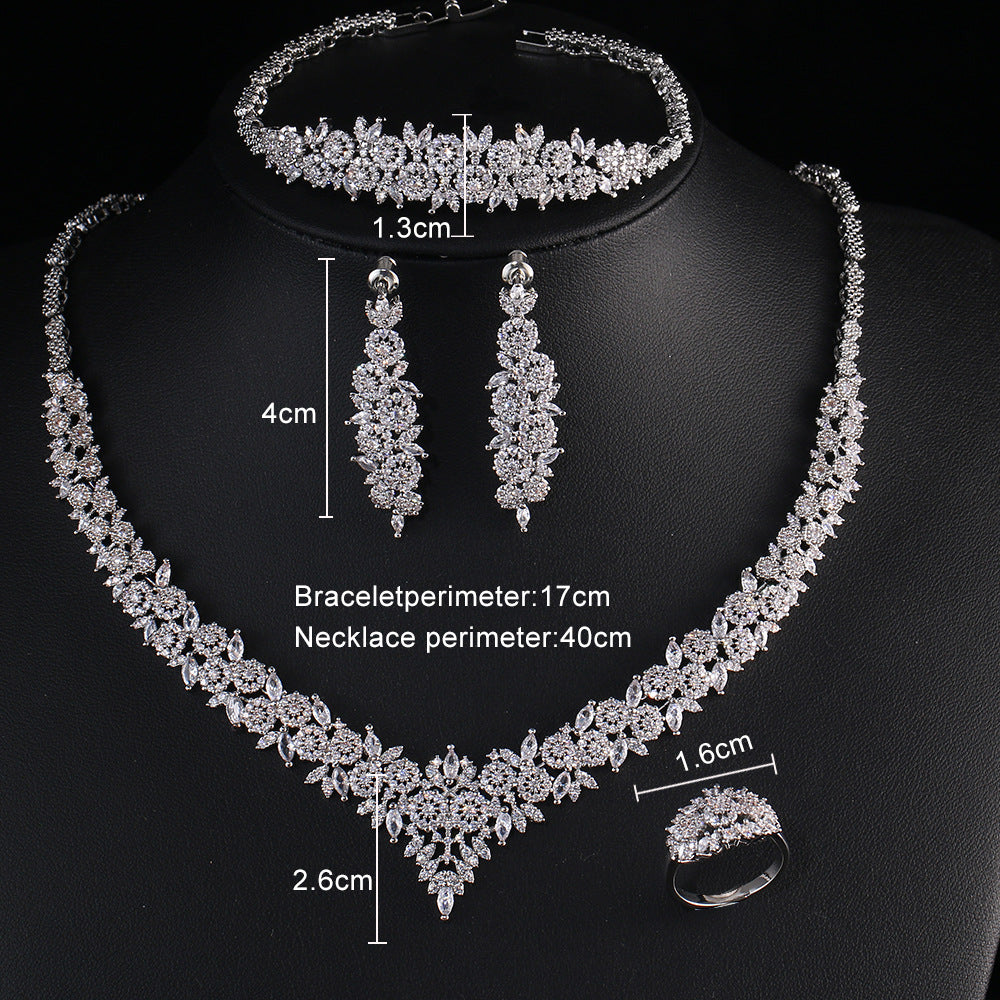 Luxe Bridal Zircon Jewelry Set