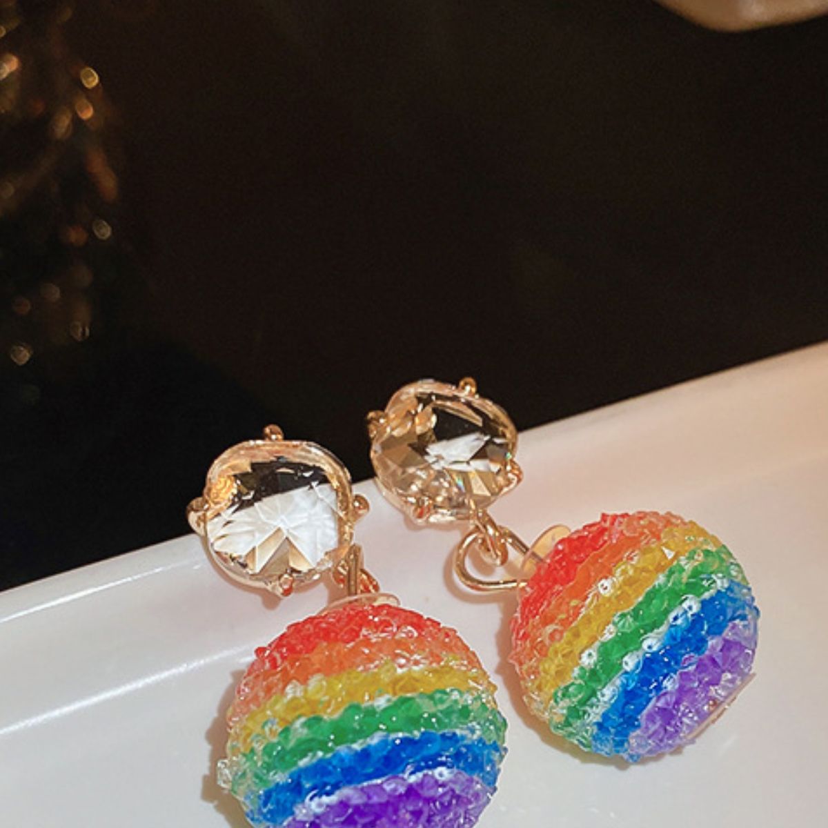 Pride Crystal Bead Fashion Earrings