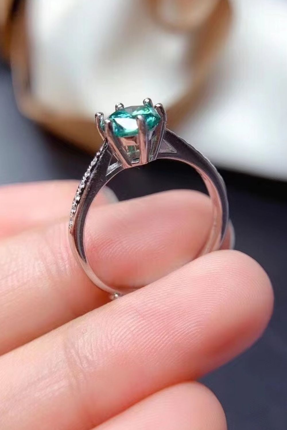 Green with Envy 2 Carat Moissanite Cocktail Ring