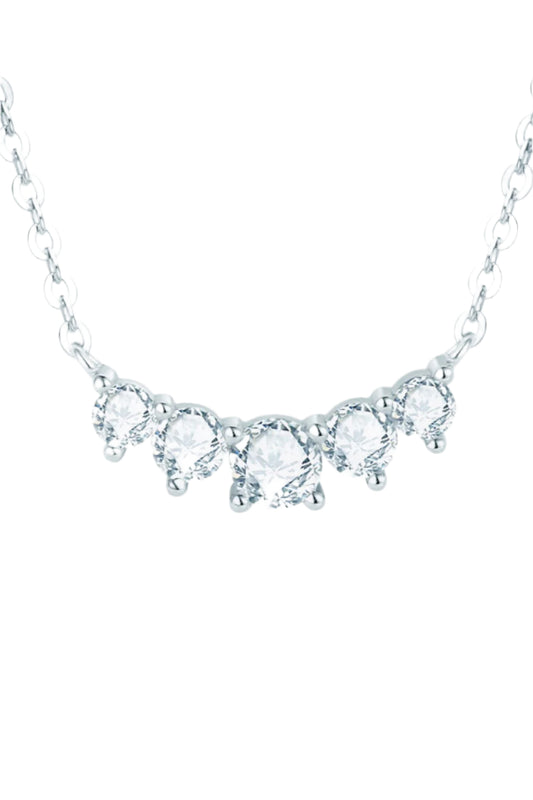 Charm & Dazzle Arc Moissanite Necklace