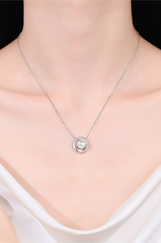 Celestial Pearl & Moissanite Necklace
