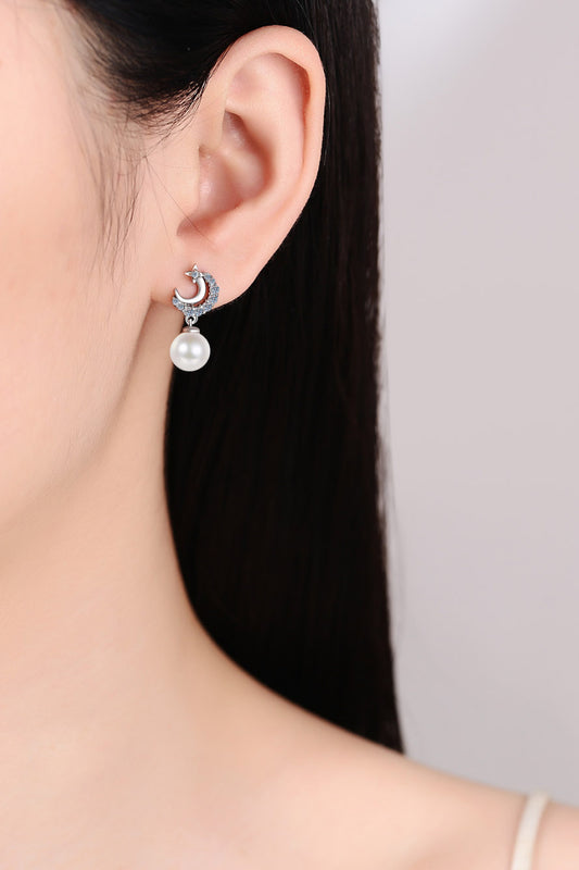 Luminous Freshwater Pearl  Drop Earrings