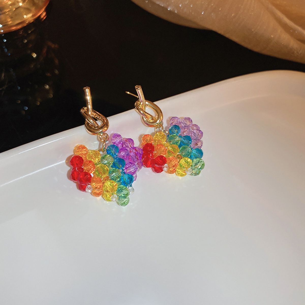 Pride Crystal Bead Fashion Earrings