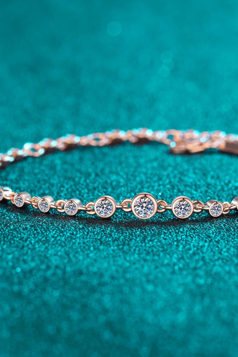 Horizons Moissanite Bracelet 925 Sterling Silver Platinum Plated