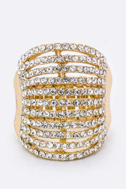 Layers of Crystal Stacks Ring