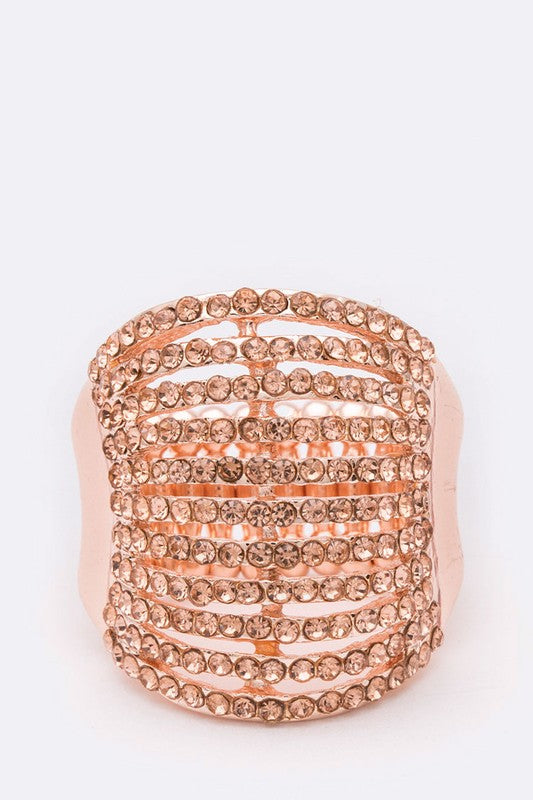 Layers of Crystal Stacks Ring