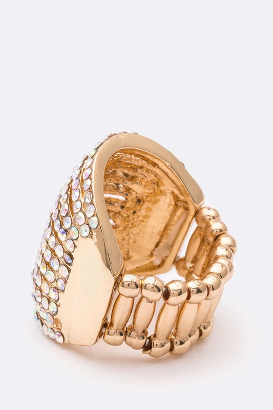 Layers of Crystal Stacks Ring