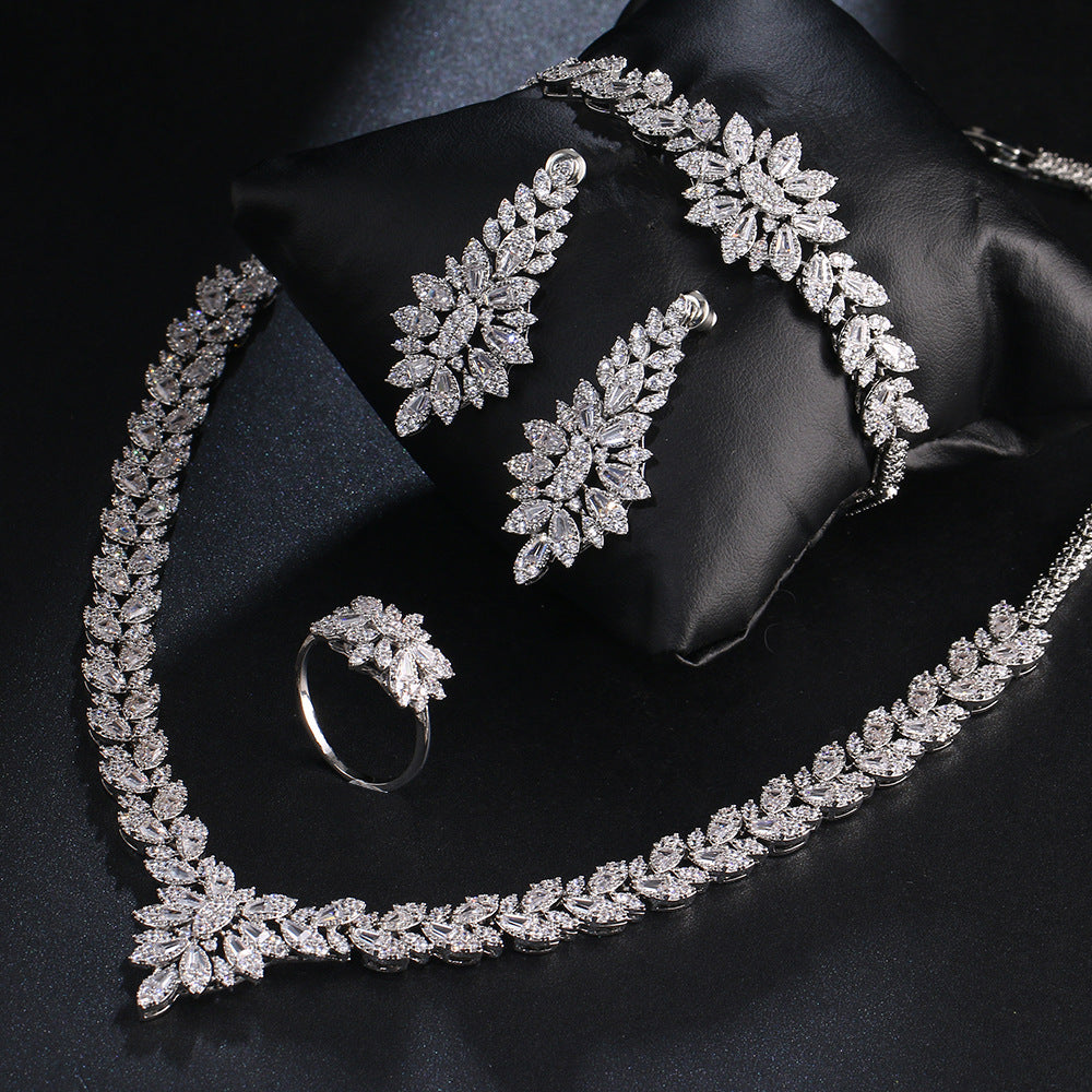 Luxe Bridal Zircon Jewelry Set