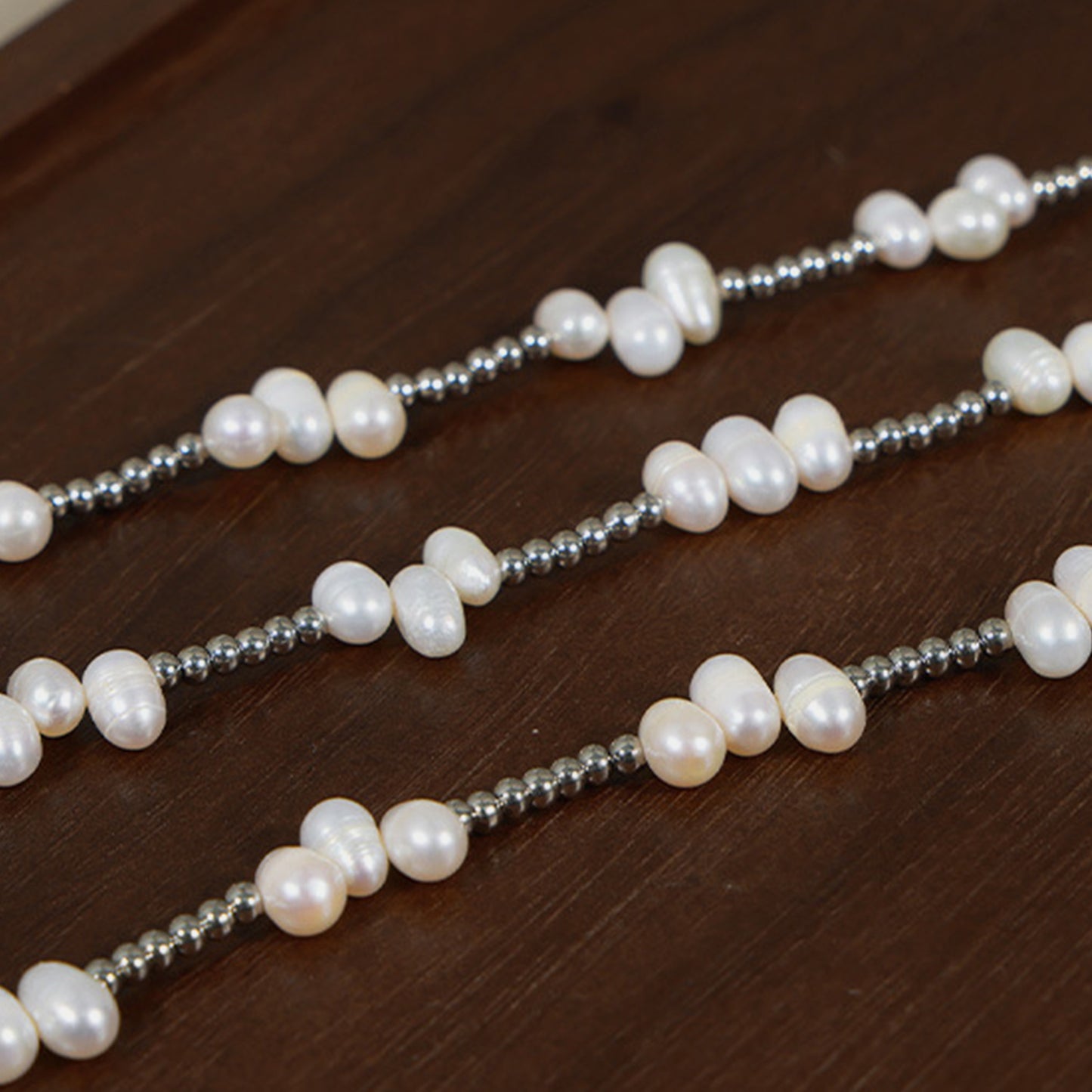 Authentic Freshwater Pearl Beaded Necklace