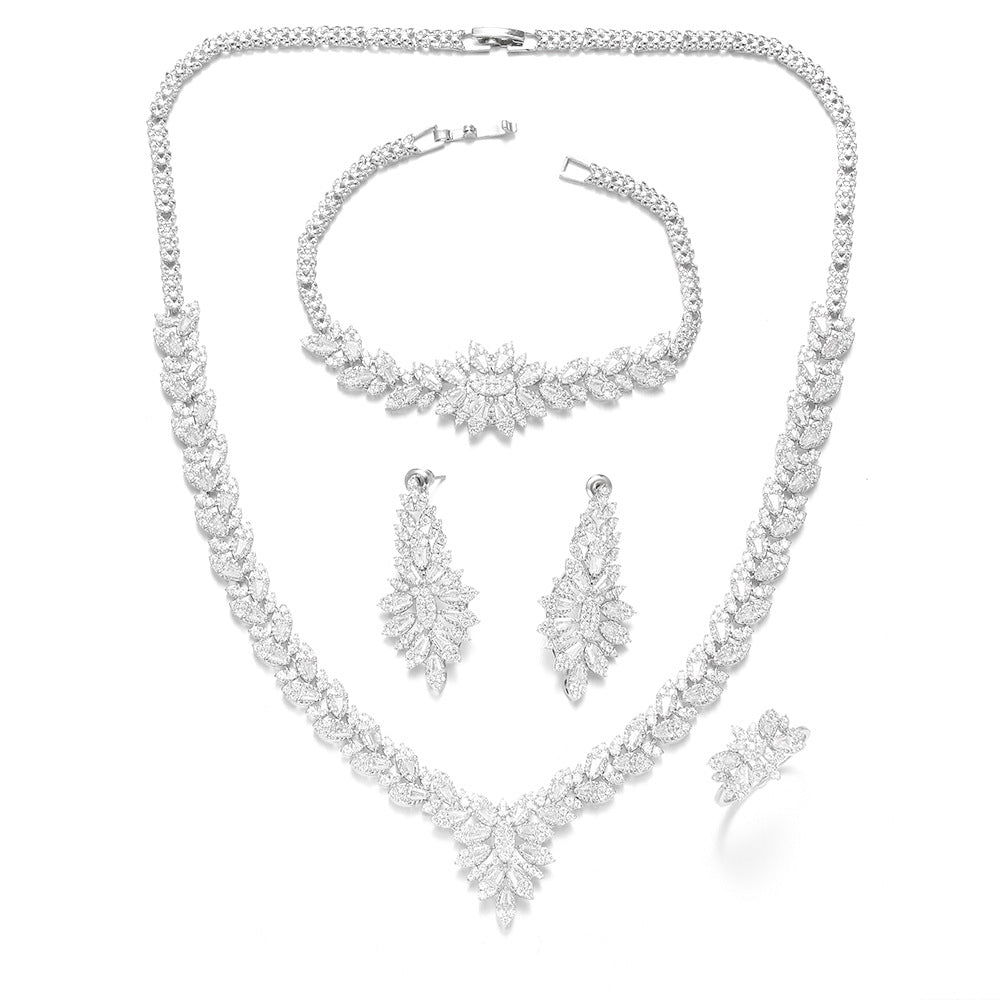 Luxe Bridal Zircon Jewelry Set