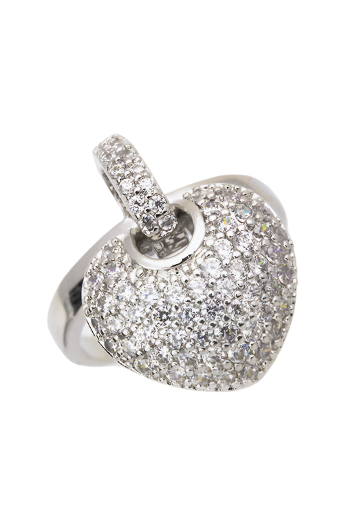 Cubic Zirconia Heartshine Charm Ring