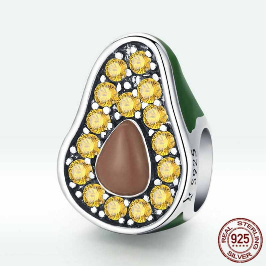 Avocado Charm Sterling Silver S925