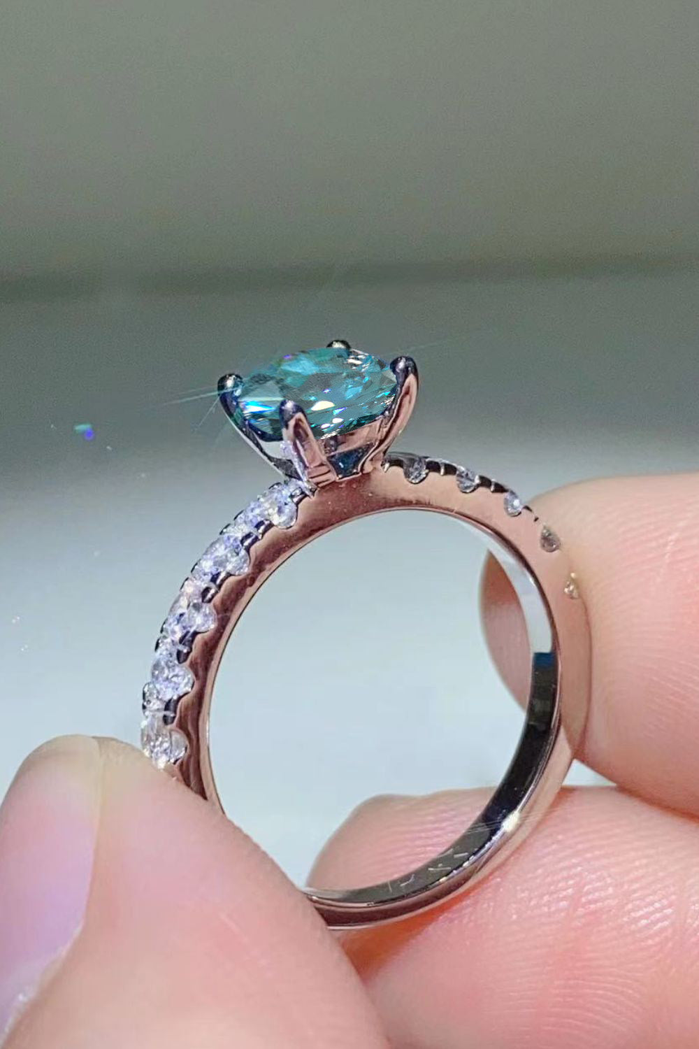 Skylight Royale 1K Moissanite Ring Zircon Accents