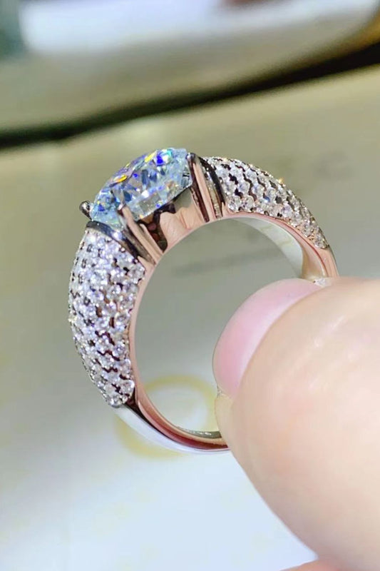 Cosmic Glow 3K Moissanite Stone Ring