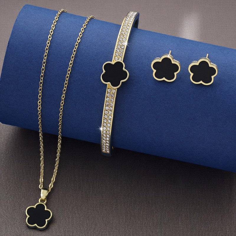 Five Petal 3 Piece Jewelry Set