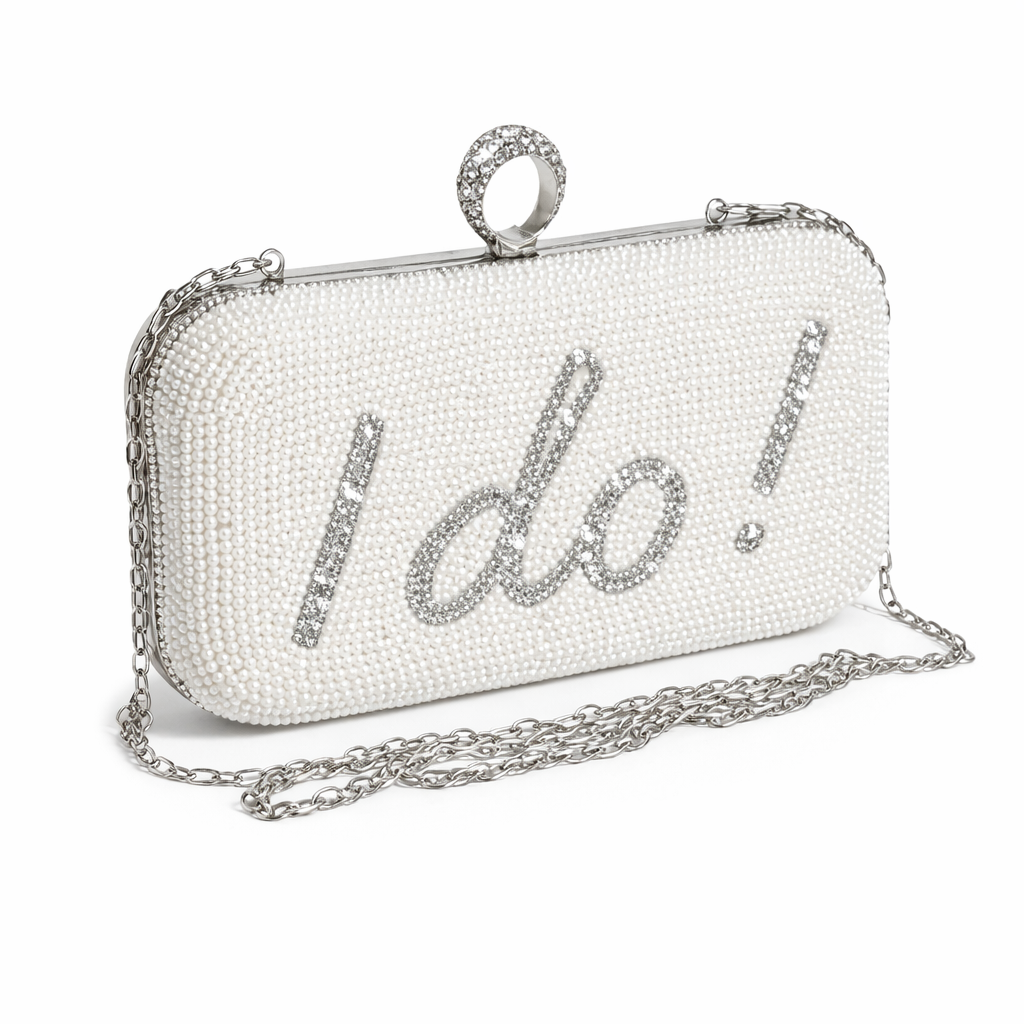 “I Do” Pearl Bridal Clutch – Wedding Clutch for Brides