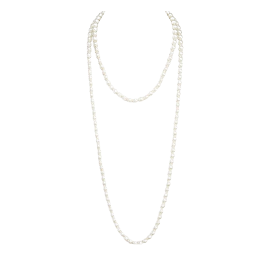 Infinity Glass Pearl Hand Knotted Necklace