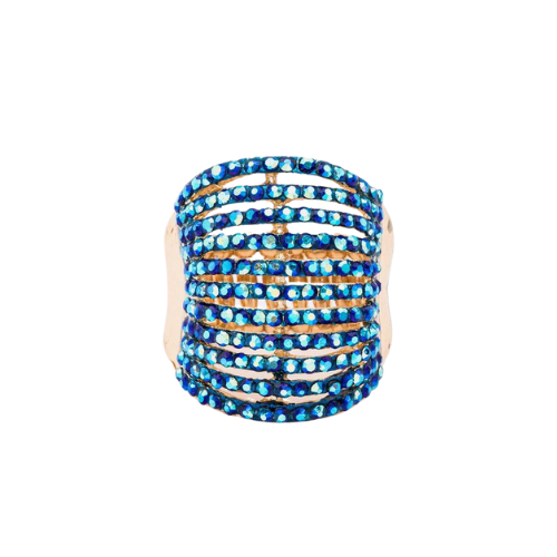 Layers of Crystal Stacks Ring