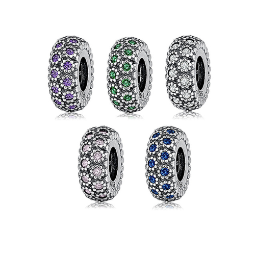 Zircon Floret Spacer Beads in 925 Sterling Silver
