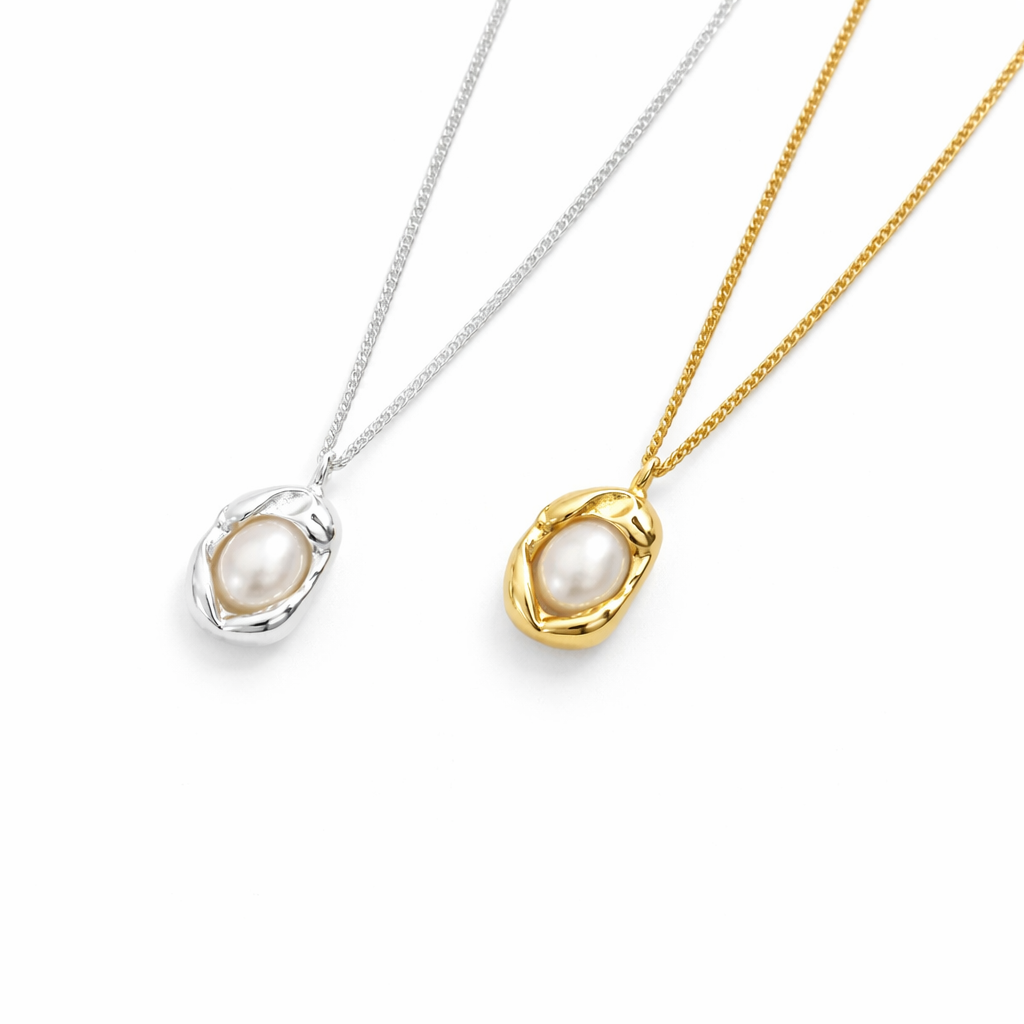 925 Sterling Silver Pearl Pendant Necklace