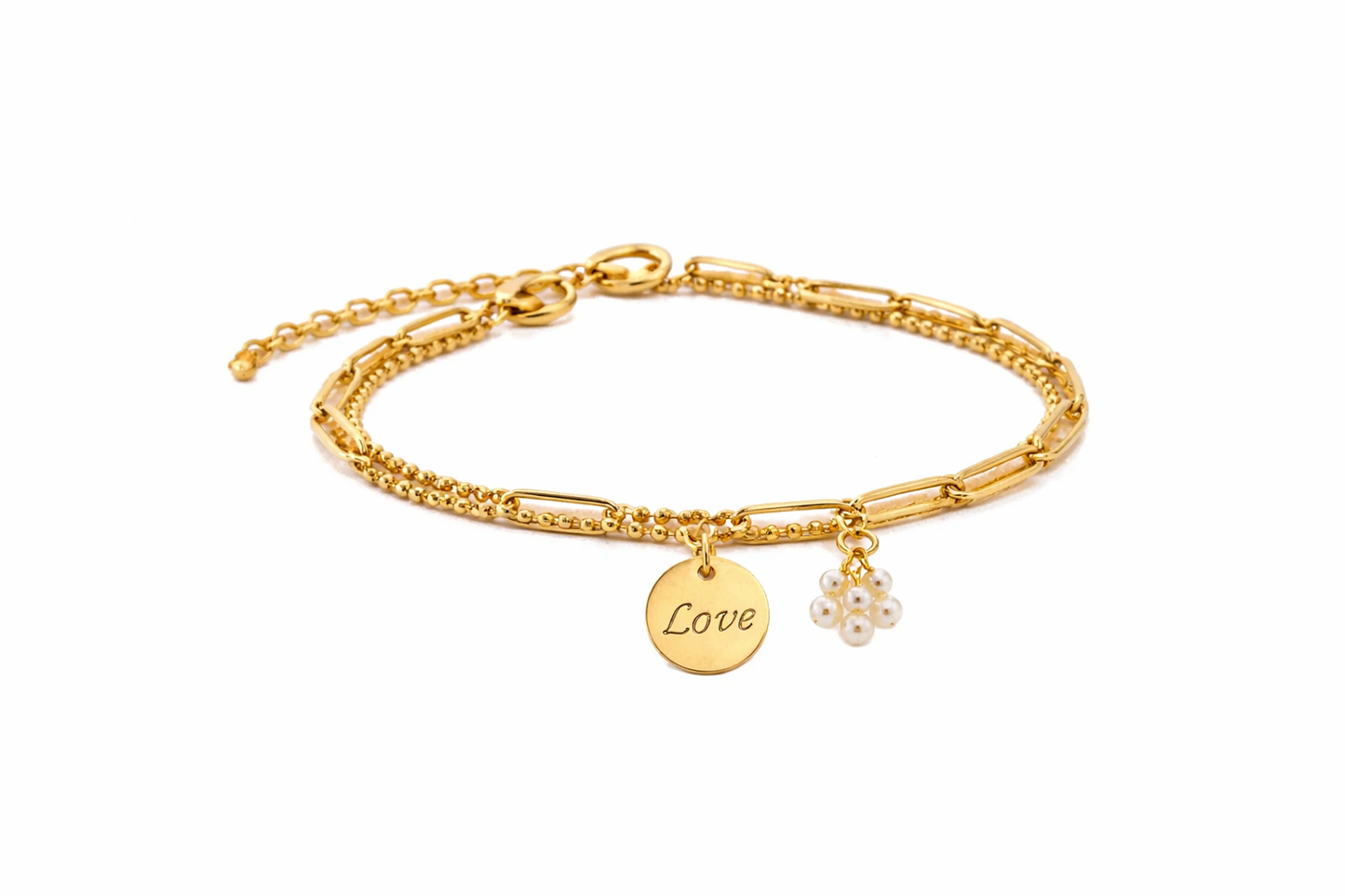 18K Gold-Plated Love Letter Charm Bracelet
