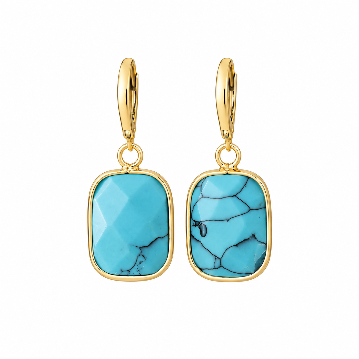 Turquoise Natural Stone Drop Earrings