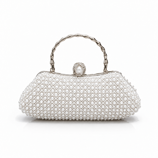 Pearl Couture Top Handle Clutch