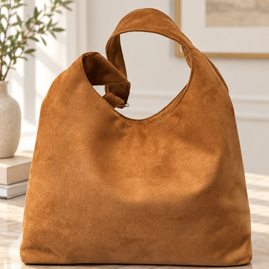 Suede Boho Shoulder Bag