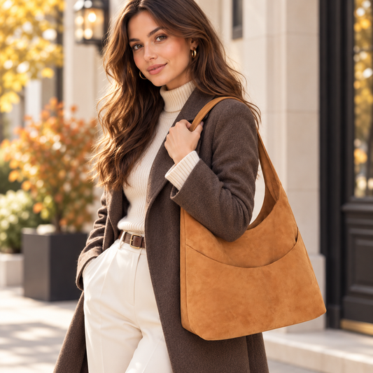 Suede Boho Shoulder Bag