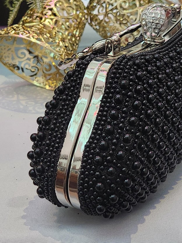 Pearl Couture Top Handle Clutch
