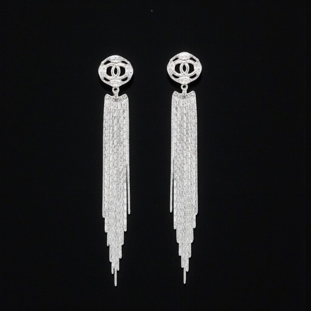 Sparkle Cubic Zirconia Tassel Earrings