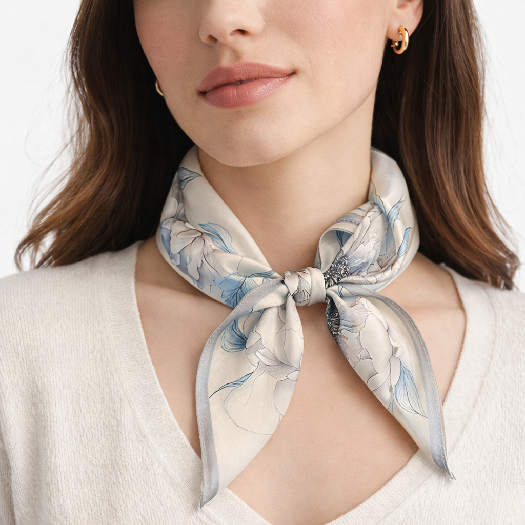 Botanical Silk Square Scarf