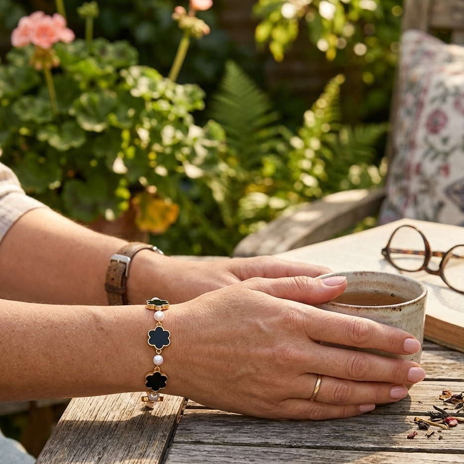 18k Gold-Plated Clover Bracelet